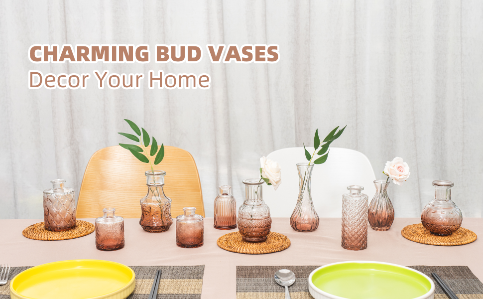Bud Vases in Bulk 30 Pcs, Small Glass Vases for Flowers