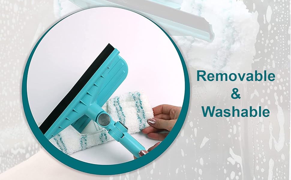 DIVCHI 2 in 1 Telescopic Window Cleaner Tool, Window Squeegee Cleaning