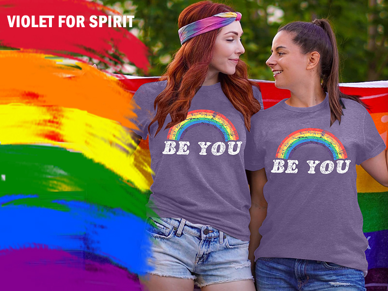 Pride Shirt Women Rainbow Graphic Tees