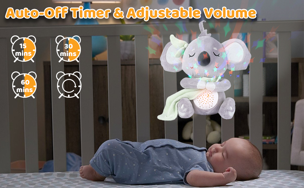 Baby Soother, Portable Sound Machine Baby with Projector