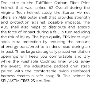 TUFFRIDER STARTER HELMET