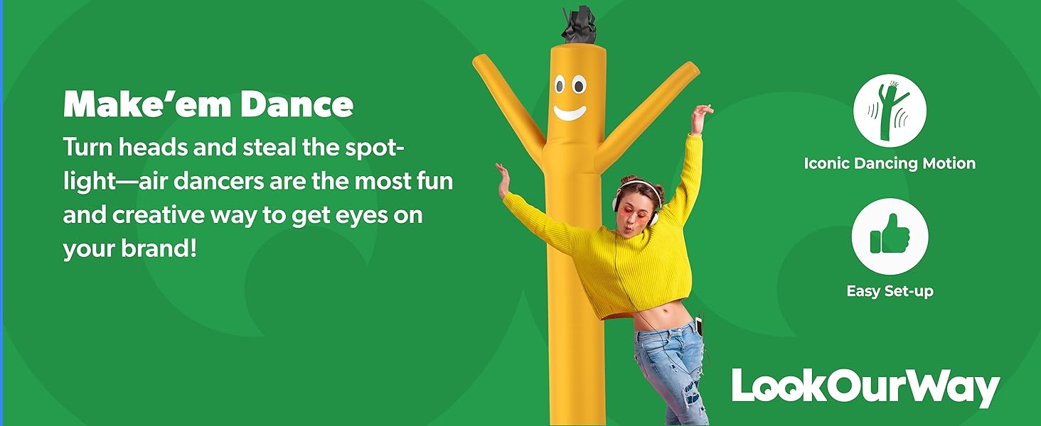 inflatable tube man blower, blowing man advertising, sky puppet with blower, sky dancer with blower