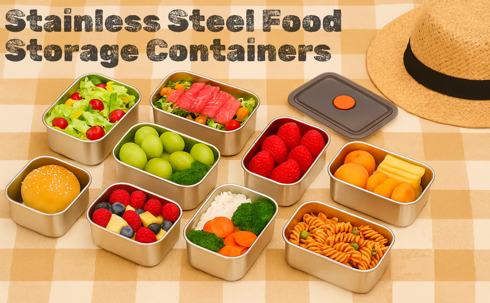 stainless steel containers with lids steel food containers with lids metal meal prep containers 20oz