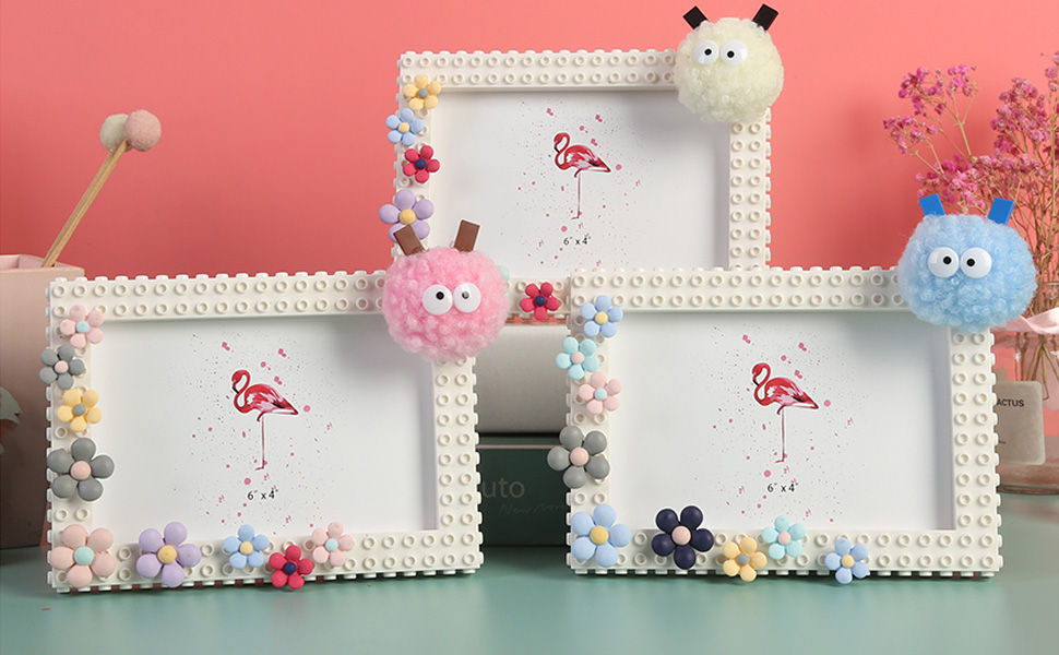 NIETEIN Kids Cute Friendly Picture Frame Craft Fun Building