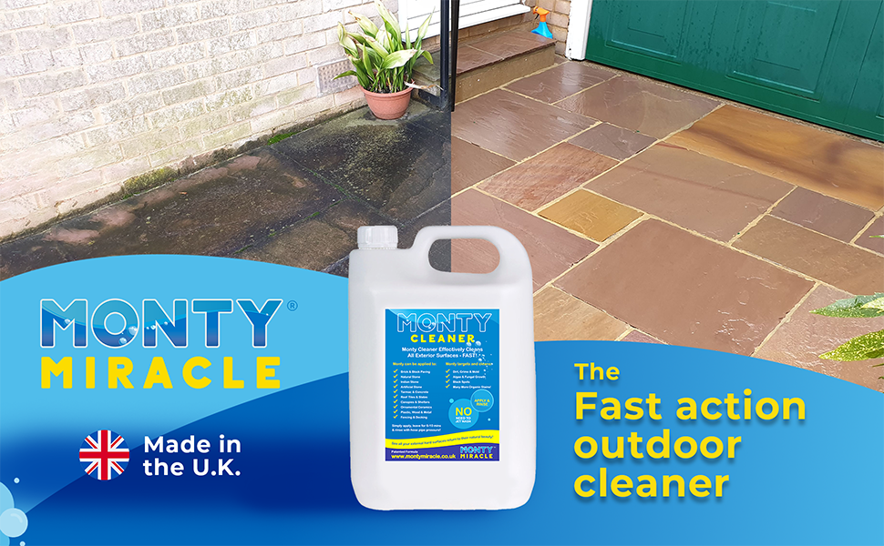 Monty Miracle Fast Patio Cleaner 5 Litre Outdoor & Garden Surface