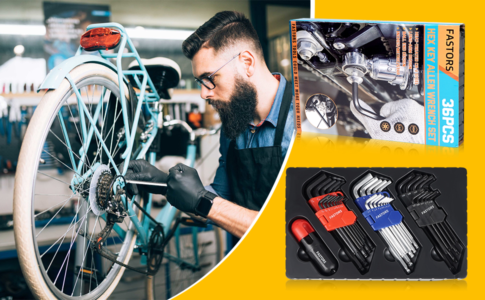 FASTORS Allen Wrenches Set, Allen Key Set 36PCS SAE/Metric&Torx with