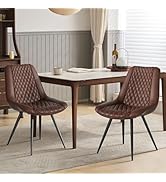 Hawthyhome Dining Room Chairs Set of 2 Faux Leather Kitchen Chair Upholstered Chair for Living Room ...