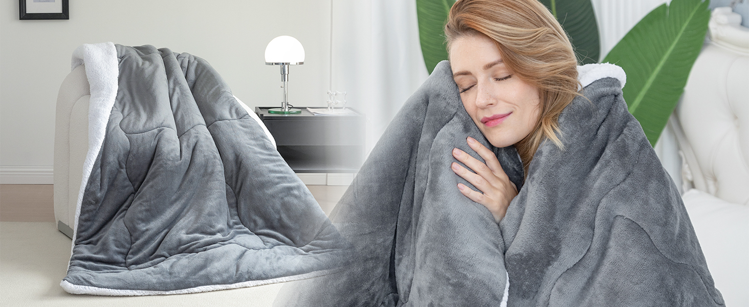 CHOSHOME Blanket Sherpa Fleece Throw Blanket for Bed Warm Blankets for Winter 