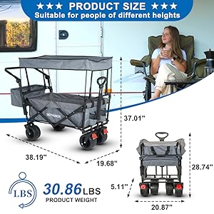 Skymanor 3-in-1-faltbarer Gartenwagen