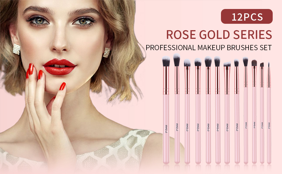 MSQ Eye Makeup Brushes 12pcs Eyeshadow Makeup Brushes Set