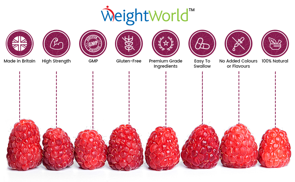 Raspberry Ketones Pure 6 Months Supply (180 Vegan Capsules) Max