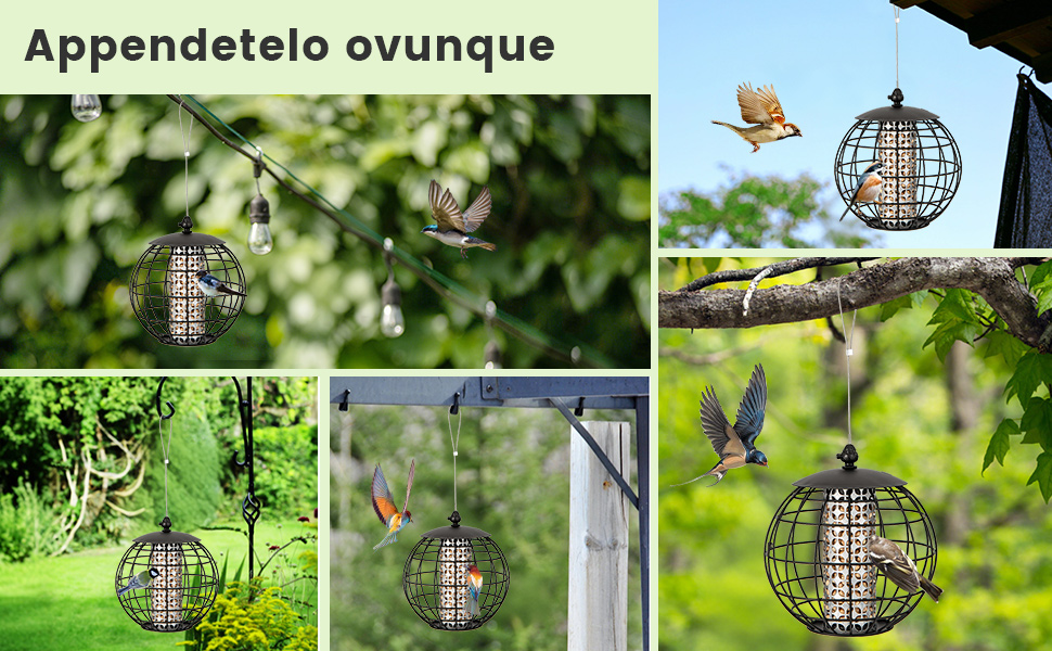 mangiatoie per uccelli per il giardino