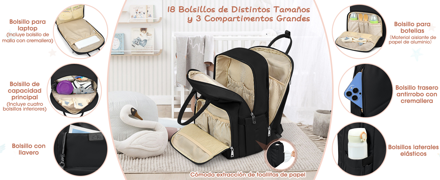 pañaleras para bebe