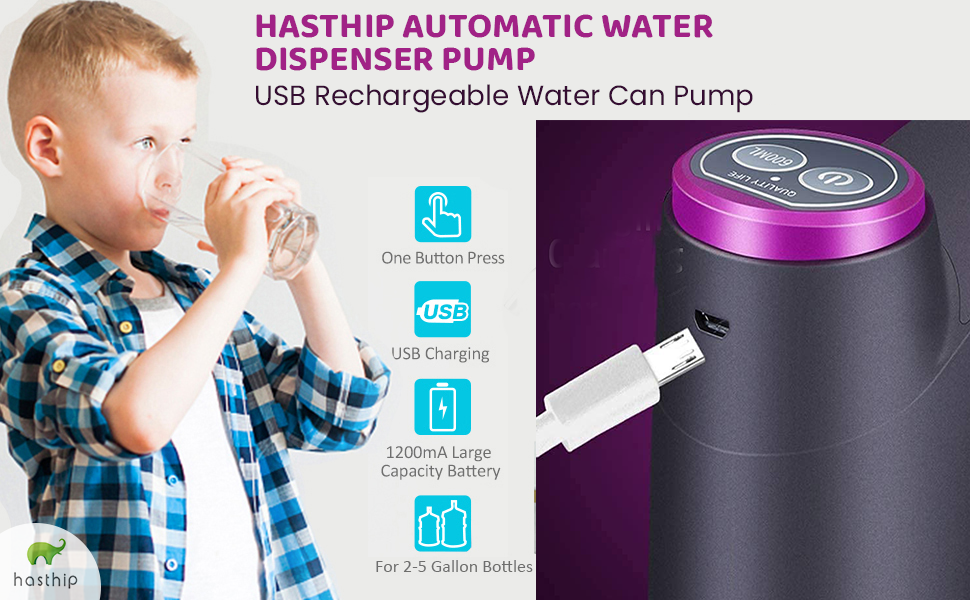 HASTHIP® Automatic Water Dispenser Pump, Portable Can Water Dispenser