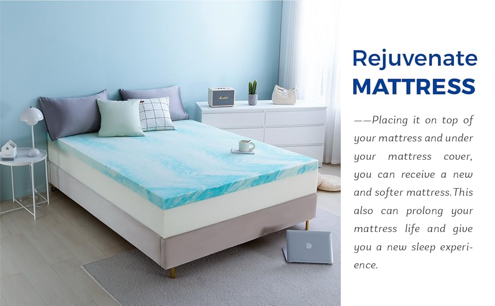 Queen Mattress Topper 3 Inch Memory Foam Mattress Topper