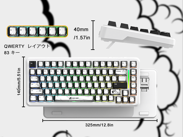 Amazon | ATTACK SHARK X82PRO HE ゲーミングキーボード、磁気軸