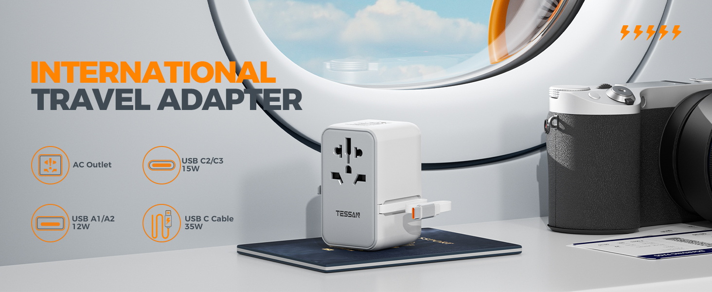 6 in 1 Universal Travel Adapter