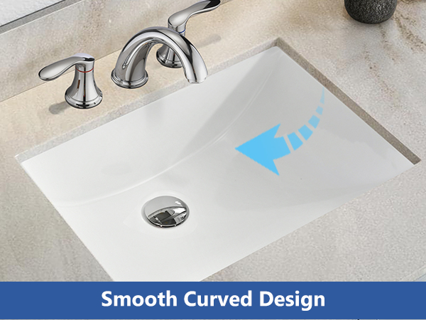 alonhungページ EQLOO Rectangular Undermount Bathroom Sink - 20 X 15 inch