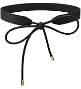 CALFOVERA Women Boho Skinny Dress Belt PU Leather Tie Knot Waistband Cord Fashion Knotted Thin Wa...