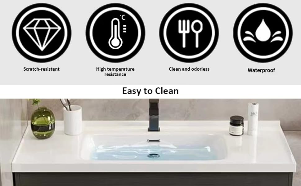 Amazon.com: TIZAZO Floating Single Sink Bathroom Vanity