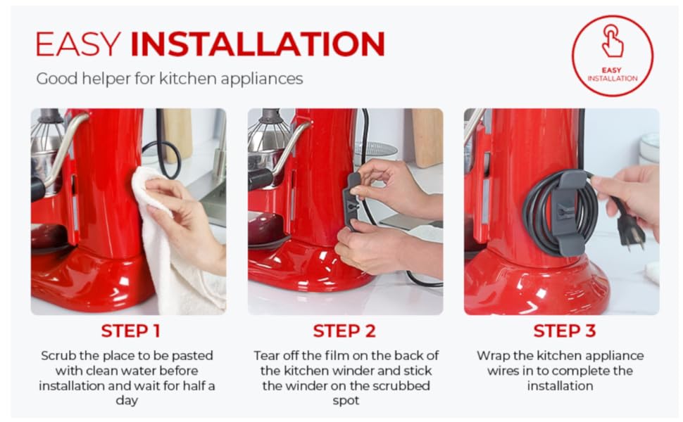 4 Pack Cord Organizer for Appliances Universal Cord Holder Tidy Wrap