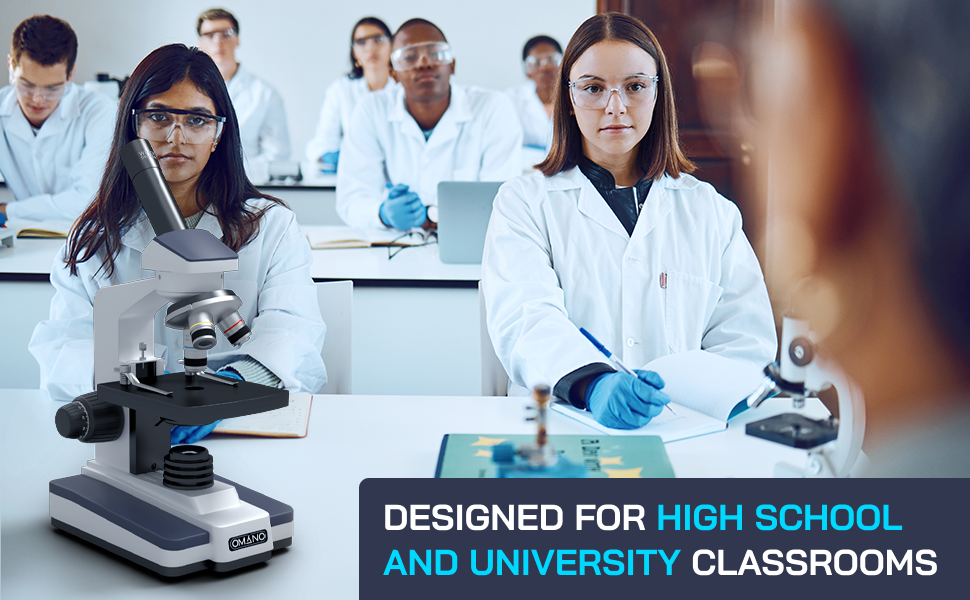 Omano Discovery Professional Microscopes for College Students – Student Microscope Set to Inspire