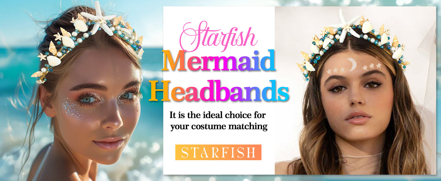 womens mermaid crown womens starfish tiara