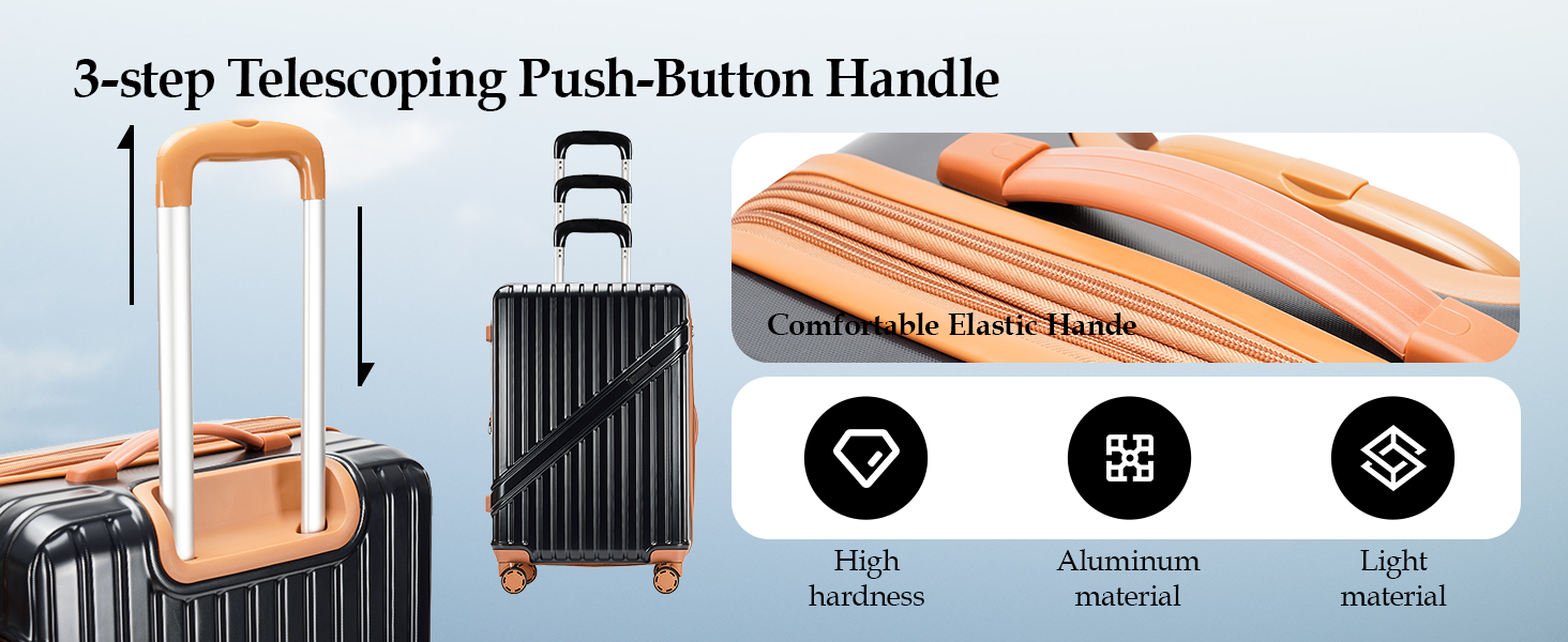 tourism journey strong scratch-resistant Lightweight Spinner Expandable Suitcase travel luggage sets