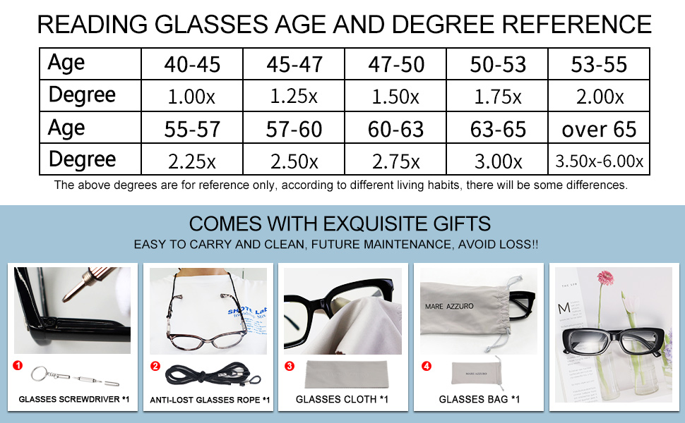 MARE AZZURO Stylish Reading Glasses Women Unique Readers 0