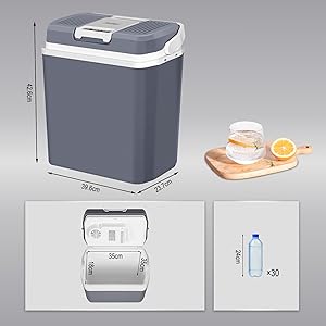 WOLTU Mini Frigo Bar Portatile Auto Ufficio Frigorifero Piccolo Caldo Freddo 12V 19 666