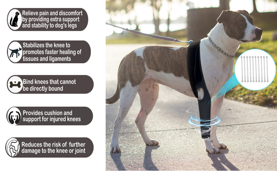 SACERKU Dog Knee Brace with Side Stabilizers for Dog ACL