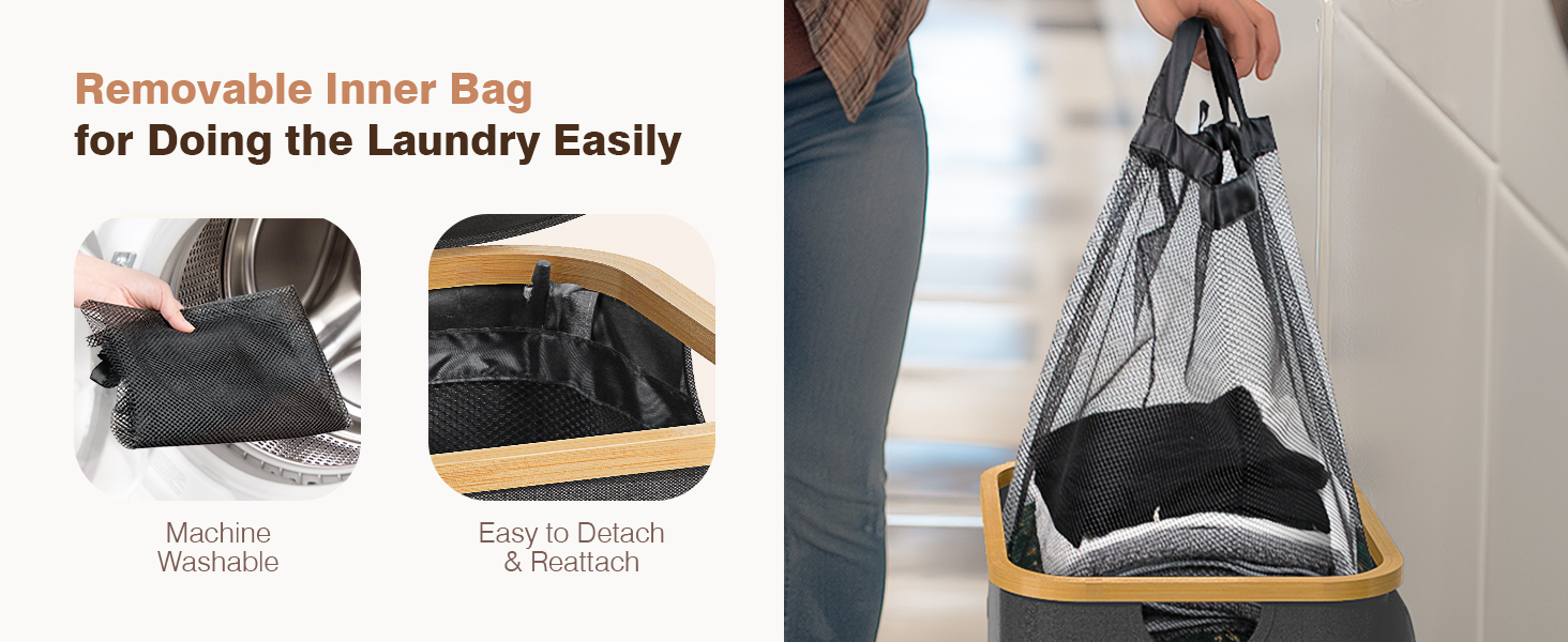 100L Laundry Hamper with Lid