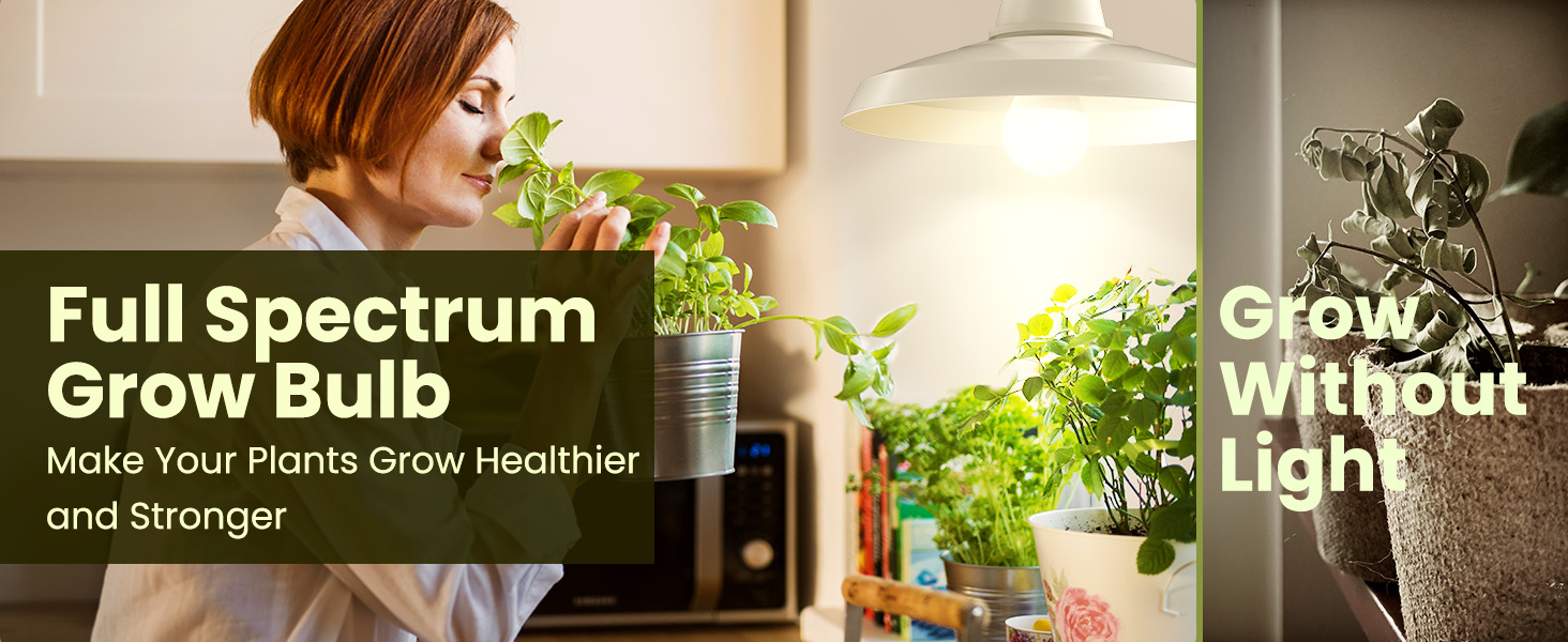 Grow Light Bulbs, LED Grow Light Bulbs Full Spectrum, A19