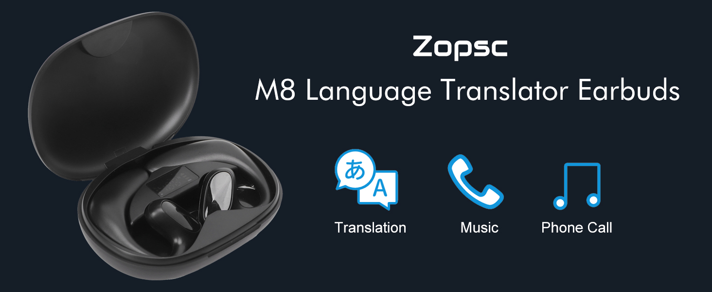 M8 Language Translator Earbuds 