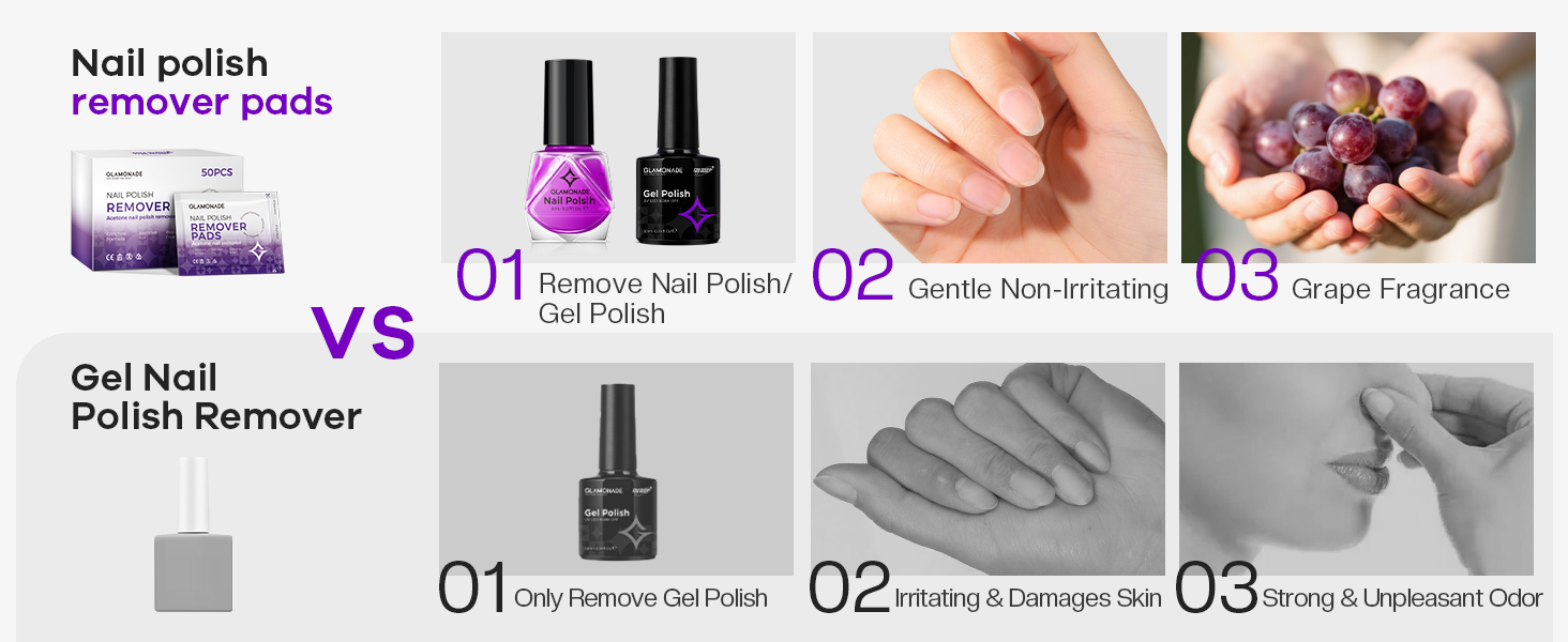 nail polish remover pads