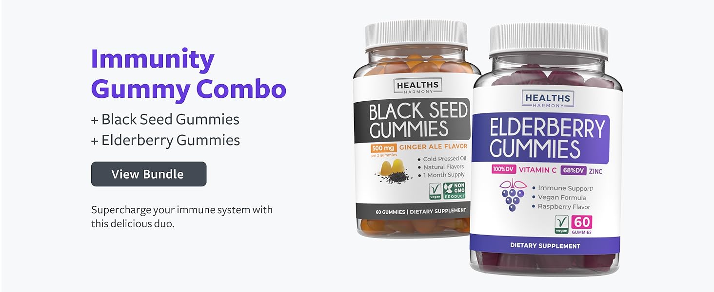 elderberry gummies and black seed oil gummy