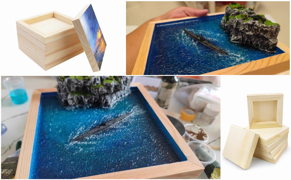 Amazon.co.jp: [SYZHXHKL] 未仕上げスクエアウッドパネル 画板 8