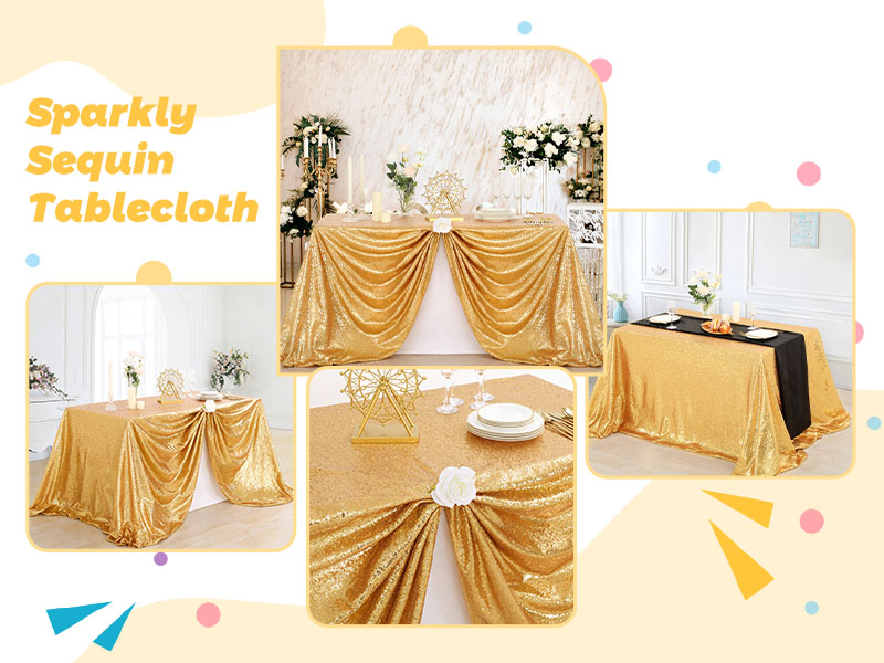 gold shimmer tablecloth