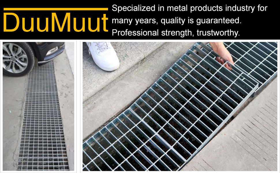 DuuMuut Galvanized Steel Drain Grate, 18x18 Outdoor Drain Cover, B125