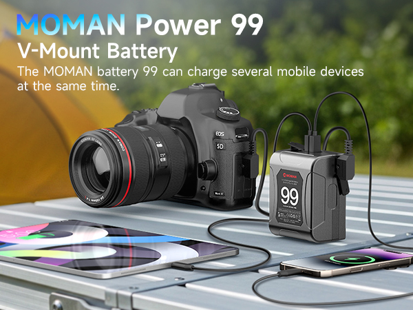 Moman Power 99 Touch Vマウントバッテリー 99Wh V-mount Camera Battery Moman Power 99 Touch | Moman