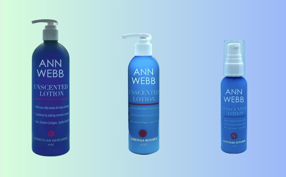 ANN WEBB Skin Care Unscented Lotion for dry skin Face Body Lotion