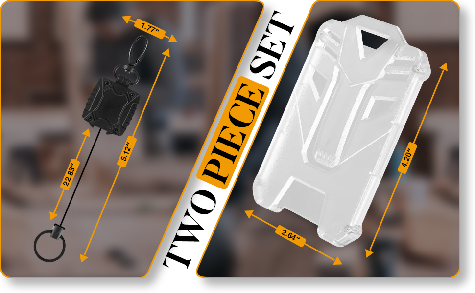 Hard Plastic ID Badge Holder with Retractable Lanyard