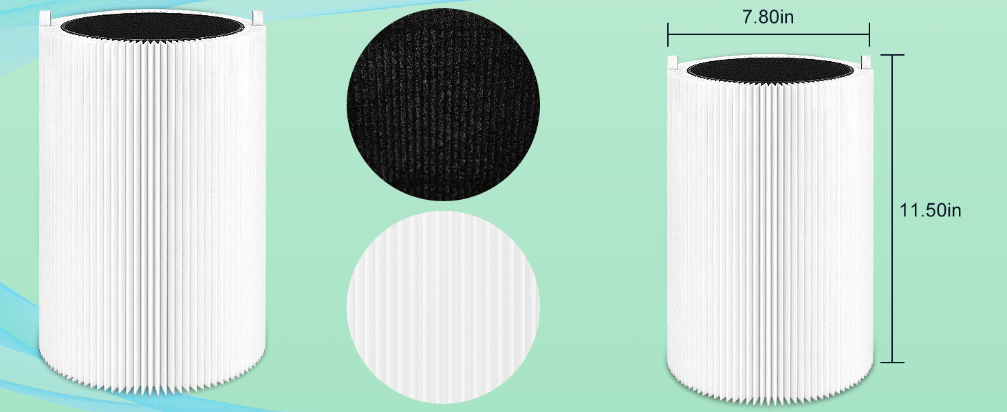 for Blueair Blue Pure 411 411+ Auto Mini Replacement Filters, HEPA parts Silent