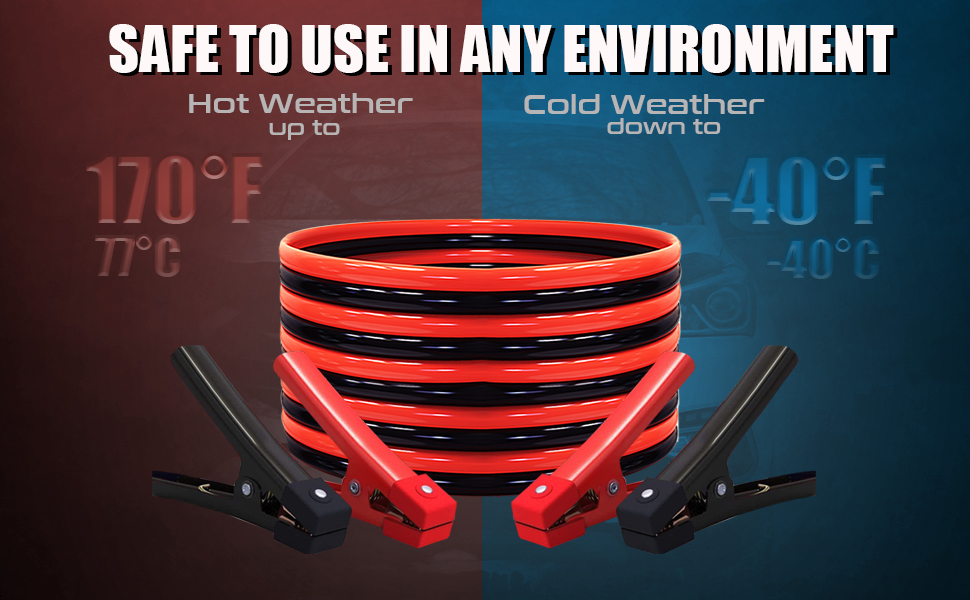 AUTOGEN Heavy Duty Jumper Cables, Booster Cables 1 Gauge 30Feet 900AMP Automotive