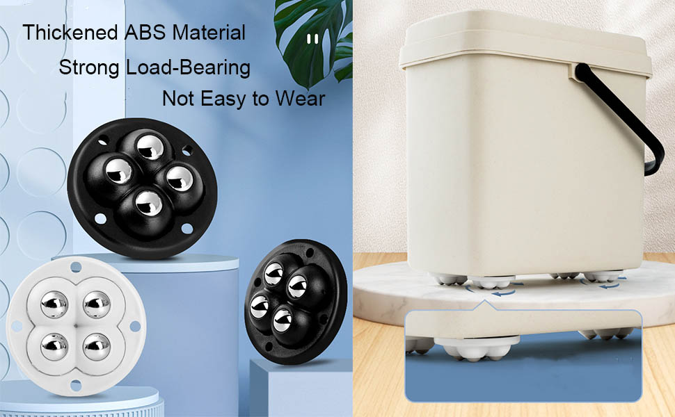 Mini Caster Wheels, 360°Rotation Self Adhesive Mini Casters Wheels for