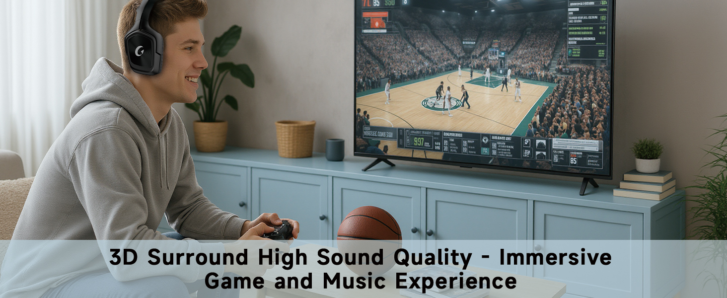 Gaming Headset with Mic for PC PS xbox