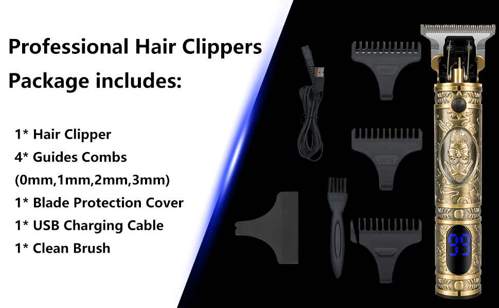Hair Clippers Men Professional T-Blade Trimmer