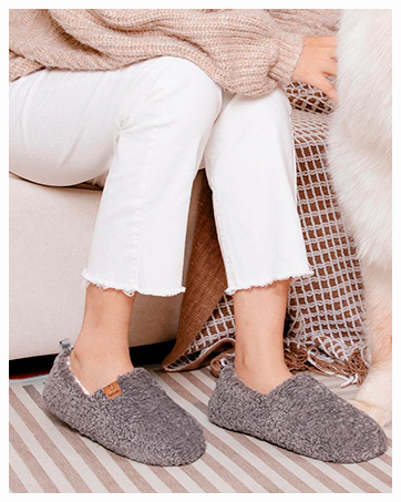 EverFoams Women's Bootie Slippers Non-slip Comfy Winter Indoor House Shoes with Knitted Collar 12 W277