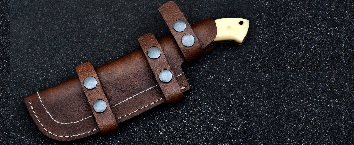 ALZAFASH Handmade Leather Knife Sheath, EDC Knife Holster