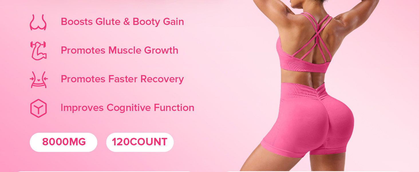 Boosts Glute &amp;amp; Booty Gain Promote Muscle Growth  Faster Recovery Improves Cognitive Function